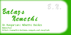 balazs nemethi business card